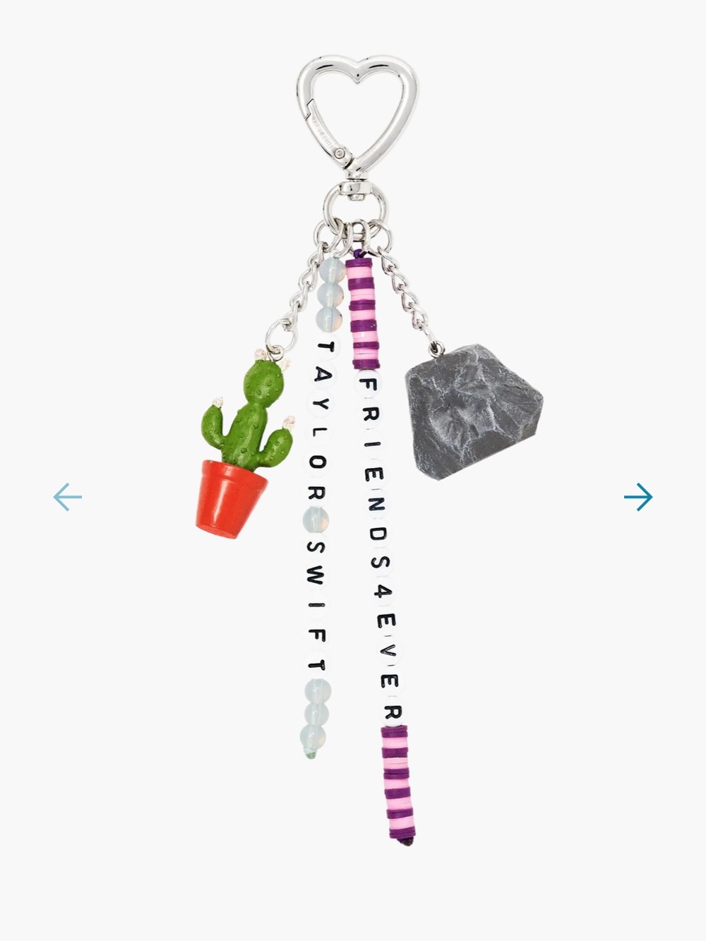 Taylor Swift Keychain Opalite Cactus Rock Friends4Ever Friendship Bracelet